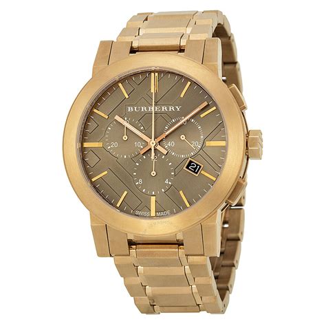 burberry chronograph watch rose gold|burberry watch manual.